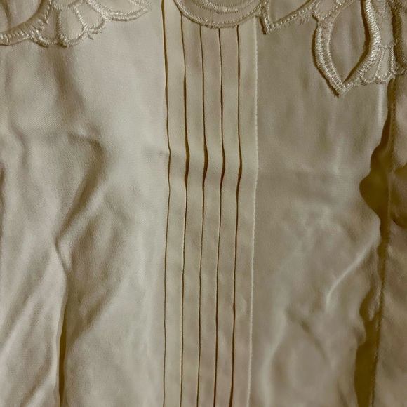 ✨NWT✨ Reiss Floral Embroidered Button Down Blouse with Cut-Out Details Cream - 4 - Picture 15 of 16